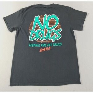 Dare Shirt Mens Medium Black DARE No Drugs Keeping Kids Off Drugs‎ Graphic Tee